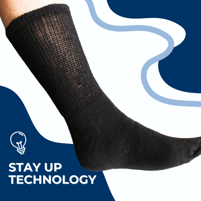 Men's Cotton Diabetic Crew Socks (6 Pair)
