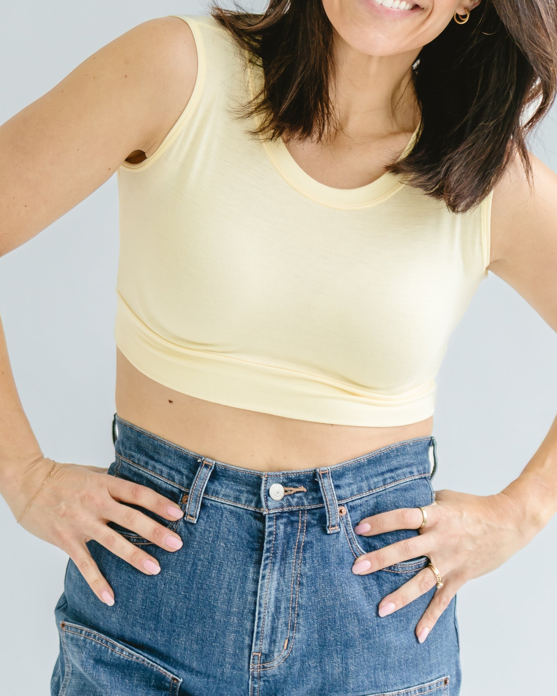 Crew Neck Tank Halftee